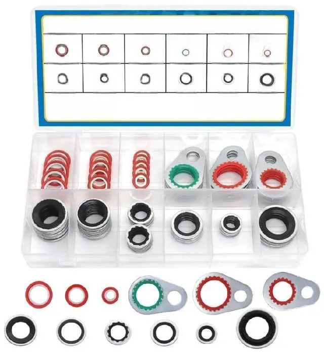 Main image of AC Port Washer Kit 76Pcs Compressor Seal