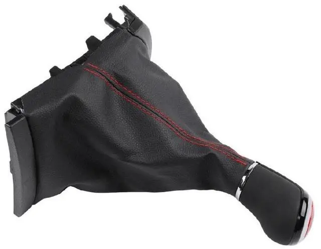 Main image of Shift Knob Leather Red Stitching