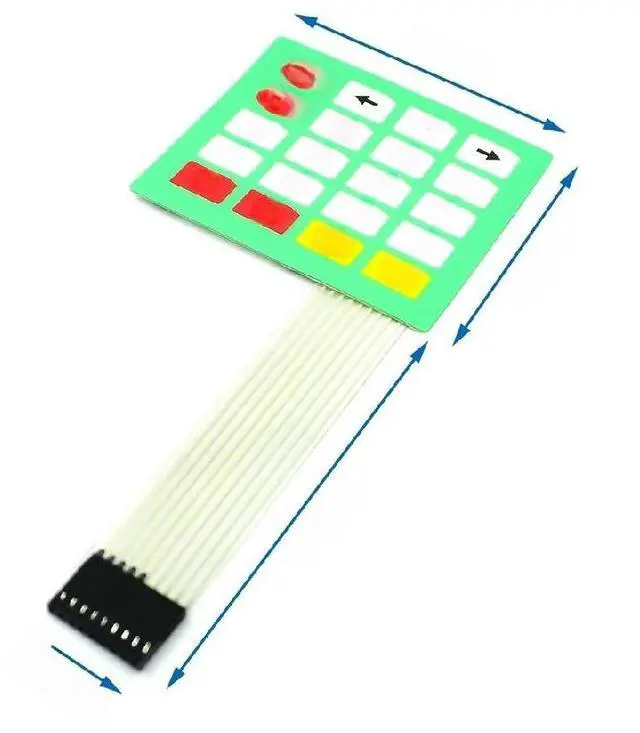 Main image of FOR 1*4 3*4 4*4 4*5 Matrix Array/Matrix Keyboard 16 Key Membrane Switch Keypad for 1x4 3x4 4x4 4x5