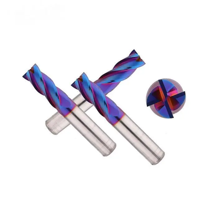 Alt view image 2 of 2 - HRC65 4 Flutes Straight Shank Tungsten Carbide