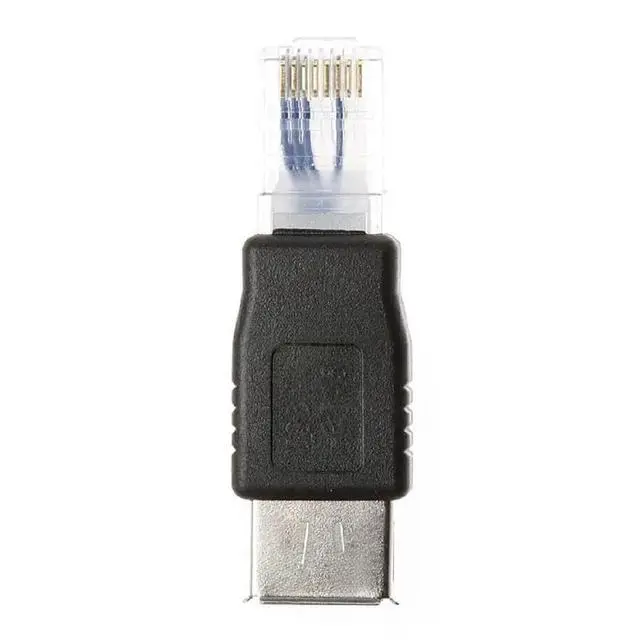 Alt view image 2 of 2 - 2Pcs USB Type A Female to RJ45 Ethernet Adapter Converter