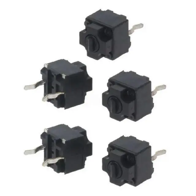 Alt view image 2 of 2 - 5Pcs Square Mouse Micro Switch EVQP0E07K Black Button