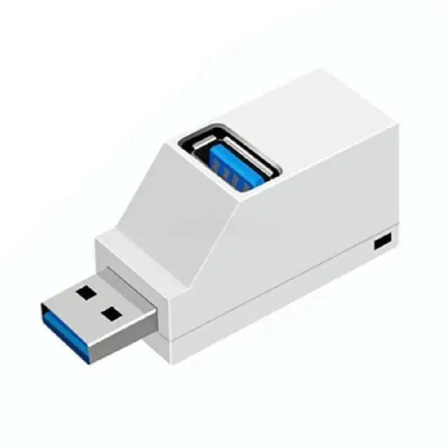 Alt view image 2 of 2 - 3 Ports USB HUB USB3.0 Disk Reader Small USB Extender