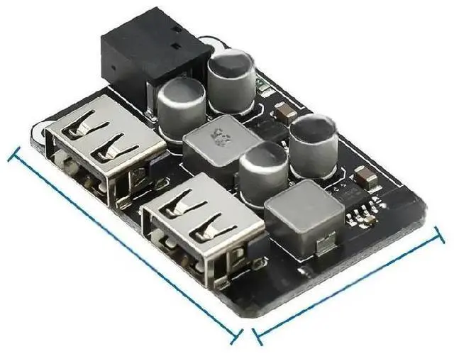 Main image of FOR Dual USB quick charge step-down module 6-30V12V24V to QC3.0 FCP car mobile phone