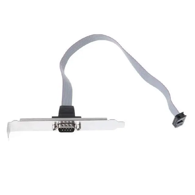 Alt view image 2 of 2 - Motherboard 9Pin to RS232 DB9 COM Ribbon Cable Bracket
