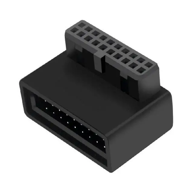 Alt view image 2 of 2 - Motherboard USB 3.0 Adapter 19p 20p 90 Degree Elbow