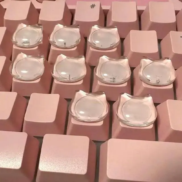 Alt view image 2 of 2 - 20pcs Clear Keyboard Caps Protect Manicures While Typing
