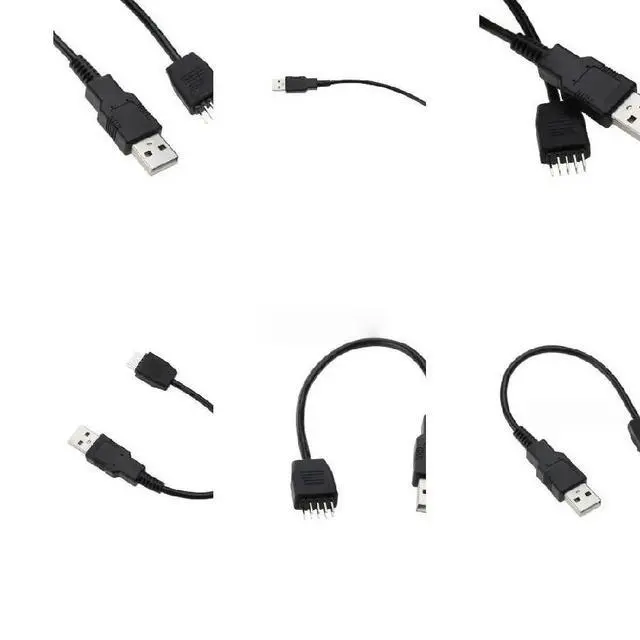 Alt view image 2 of 2 - 9-Pin USB Motherboard to Type A Male Cable 7.8inch