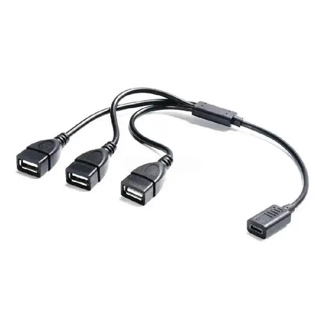 Alt view image 2 of 2 - USB C to USB2.0 3 Port Hub Charging Data Transfer Tablet