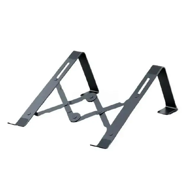Alt view image 2 of 2 - Foldable Metal Notebook Stand AntiSlip Silicone Pad
