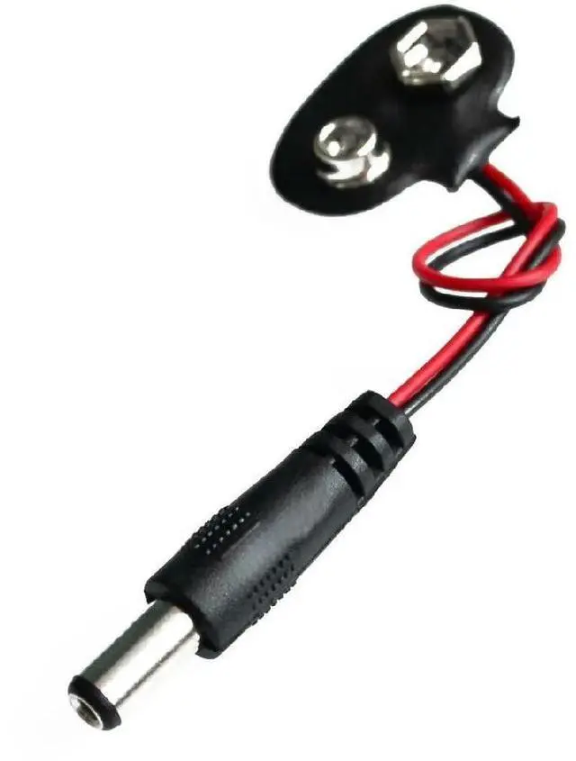 Main image of FOR 10pcs Experimental 9V Snap Power Cable to DC 9V Clip Male Line Adapter For R3 DIY Jack Connector new