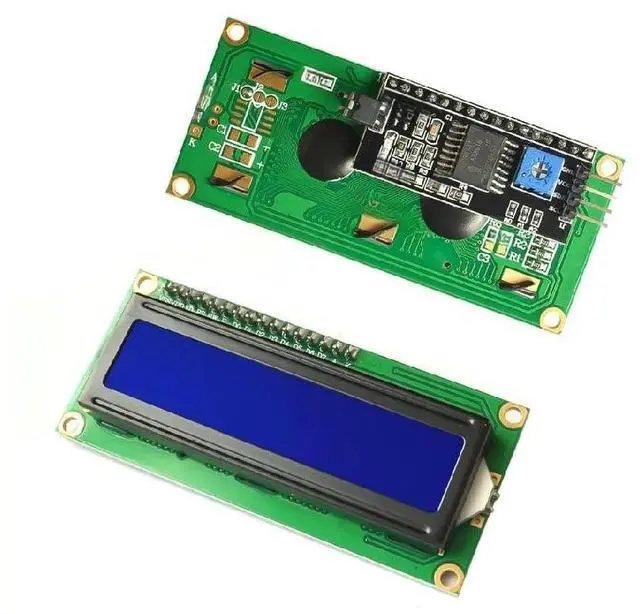 Main image of FOR LCD1602 1602 LCD Module Blue Yellow Green Screen 16x2 Character LCD Display PCF8574T PCF8574 IIC I2C Interface 5V for