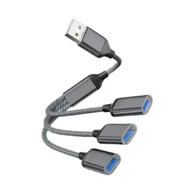 Alt view image 2 of 2 - USB to USB 2.0 3 in 1 Splitter Fast Charging Tablet Phone