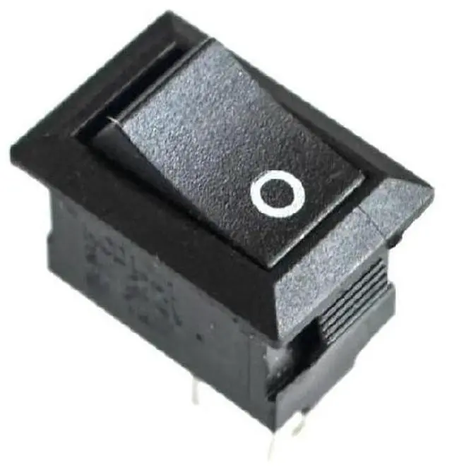 Main image of FOR 10pcs ON OFF Rocker Switch, 117S 2-Pin 250V3A 125V6A ON-OFF Black Plastic 2 Pin