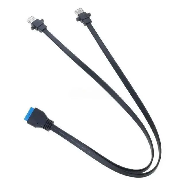 Alt view image 2 of 2 - USB3.0 Faceplate Cable 19pin for Case Airflow