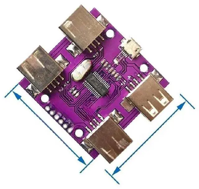Main image of FOR 204 USB 2.0 HUB 4-Port Controller Module High Speed DC 5V 500mA