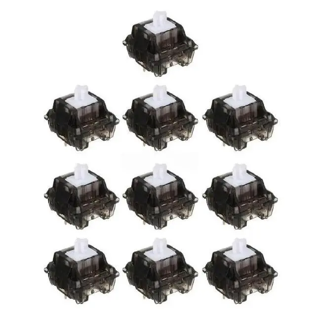 Alt view image 2 of 2 - Pre Lubed Smoky White Switches Actuation Clear