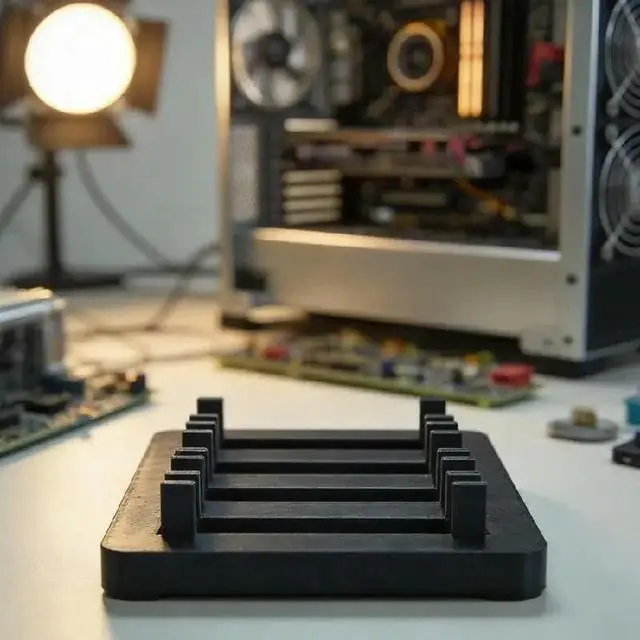 Alt view image 2 of 2 - 4 Slots Plastic Mining Rig Tray Holder Stand
