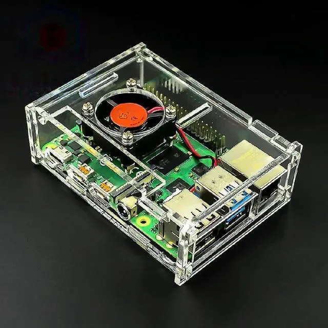 Main image of FOR Pi Pi 3/4 Generation B + Acrylic Shell Compatible with Fan Installation Assembly Shell