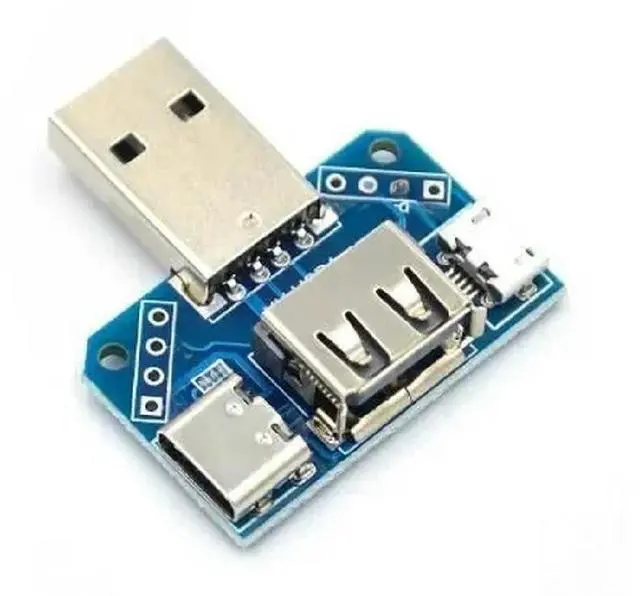 Main image of FOR USB Head Switchboard Male Connector to Type-c Micro USB Female 2.54-4P transfer test board USB adapter plate XY-USB4