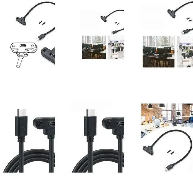 Main image of Flexible USB 3.1 Type C Extension Panel Mount