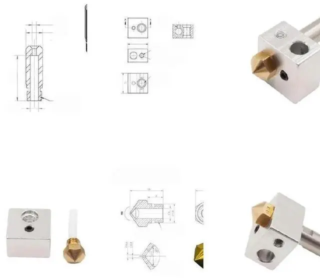 Main image of MK10 Extruder Heat Block Nozzle Throat PTFE Tube