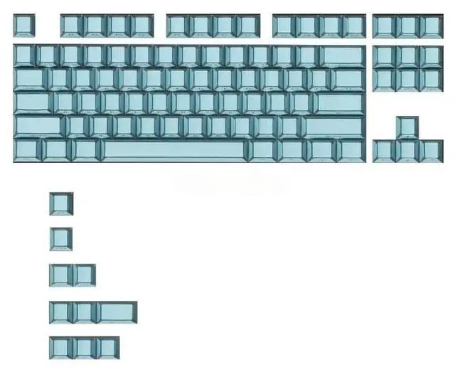 Main image of 97Key Fold Keycaps Dye Sublimation Through Effect