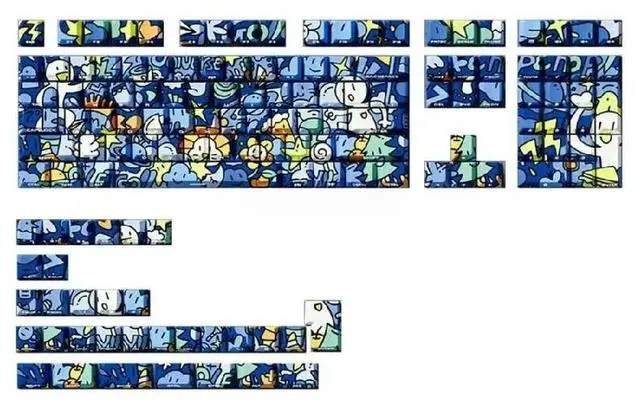 Main image of 74/140 Graffiti Keycaps Side Engraved Mechanical