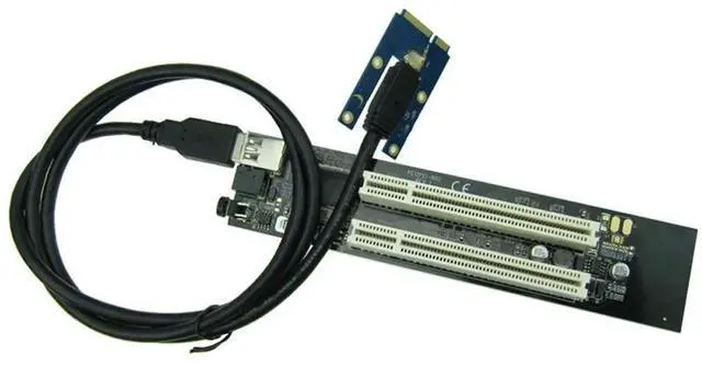 Main image of Half-size / Full-size Mini PCIe To 2 PCI 32bit slots adapter mini pci-e riser card PCI Sound Card Network card graphics card