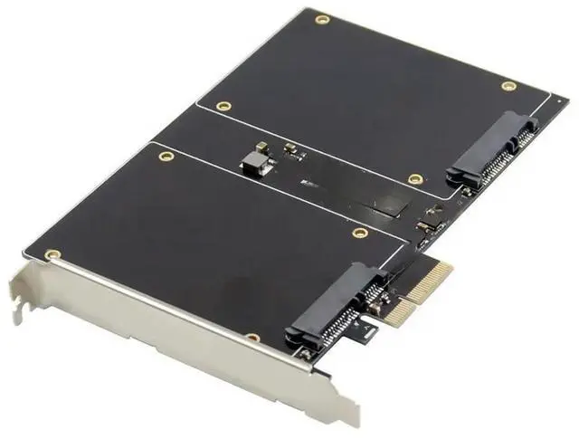 Main image of PCI-E X2 To 2.5-inch SATA3.0 RAID controller card SSD HDD 88SE9230 chipset 2 port Sata 3.0 to pcie raid card 6gbps Gen 3