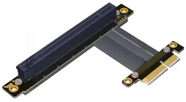 Main image of PCIe 3.0 x4 to x16 Riser Cable 32G/bps PCI-E 4x 16x GTX1080Ti Graphics SSD RAID Card Extender Conversion Cable PCI Express Angle