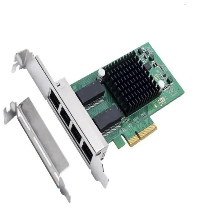 Main image of PCI-Express X4 4 Port Gigabit Ethernet Controller Card I350-AM4 Chipset Support low profile bracket PCIE to 10/100/1000Mbp