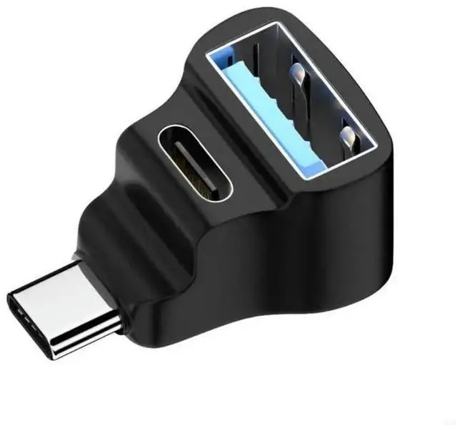 Main image of FOR USB C 90 Degree Adapter Male to Female 20Gbps with USB 2.0 100W Fast Extender for Laptop