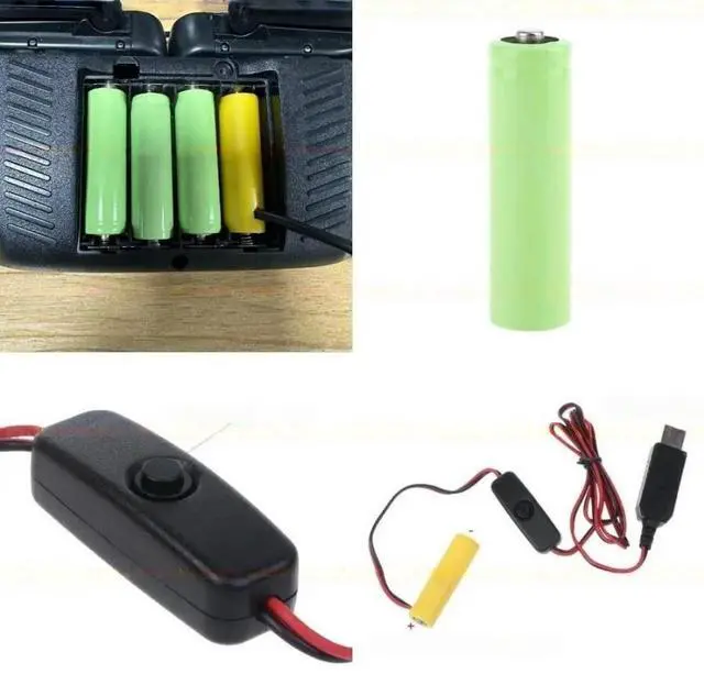 Main image of FOR USB Power Converter AA Replace 4Pcs 1.5V AA for Remote Control LED Light Electronic