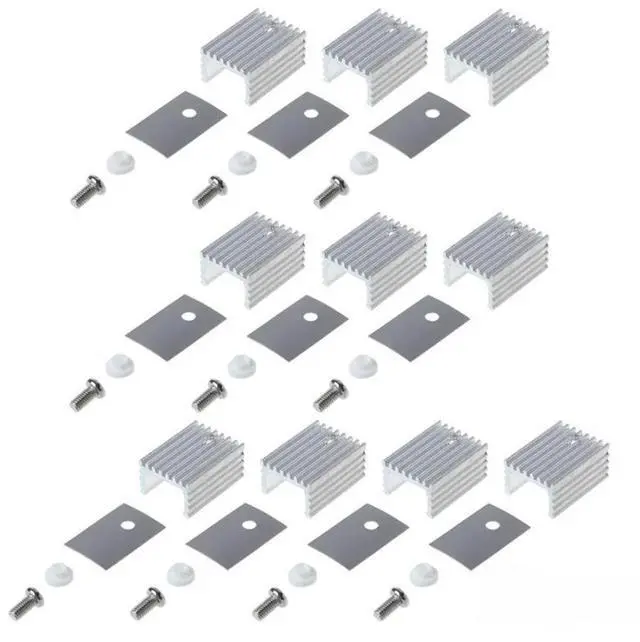 Main image of FOR 10pcs TO220 Cooler Cooling Radiator Aluminium TO-220 Heatsink TO 220 Heat Sink Transistor Radiators 20x15x10MM