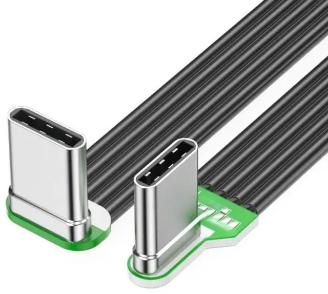 Main image of FOR 1pc USB C Cable Male to Male Elbow Flat Cable Fast Speed Charging and Data Transfer for Phones, Tablets and More Electronics