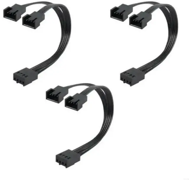Main image of FOR PWM Fan Splitter 4 Adapter Cable 1 to 2 Computer CPU Fan Splitter PC Fan Extension Power Cable Fan Cooling Y Splitter