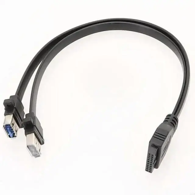 Main image of FOR Motherboards 19 to USB Adapter USB Faceplate Cable for Front Panel Expansion