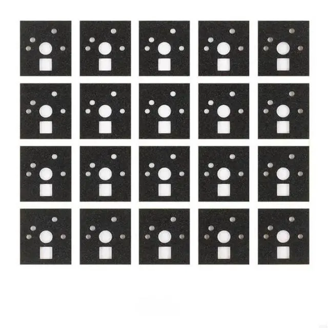 Alt view image 2 of 2 - FOR 120 Pieces Mechanical Keyboard Switch Sticker Noise Dampener Foam Sound Reduction Insulation Film for Switch Stabilizer