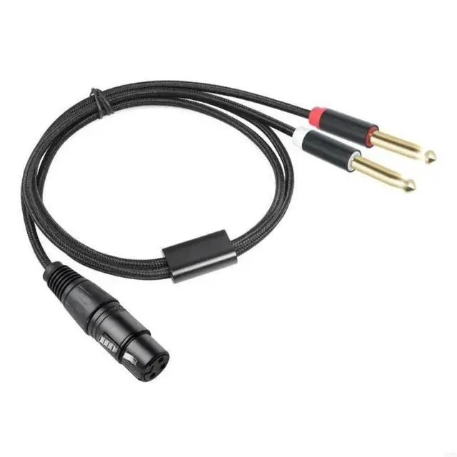 Alt view image 2 of 2 - FOR 2x 1/4inch to 3 Female Y Splitters Cable,3 to 2x6.35mm Mono Cable