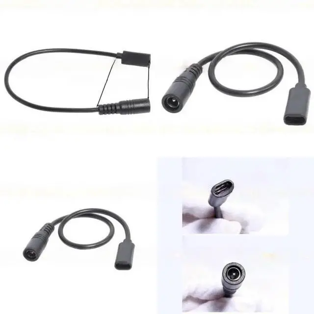 Alt view image 2 of 2 - FOR Type-C to 5521 Connector Type-C Female to 5.5x2.1 Female Adapter Converter Cable 25CM