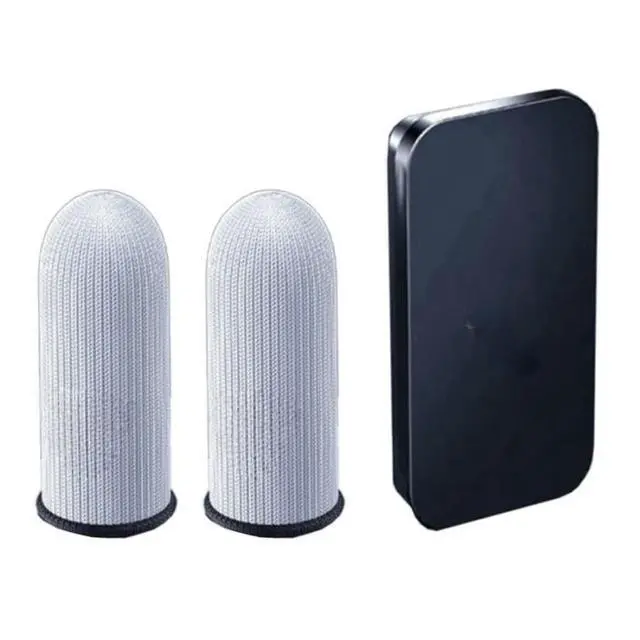 Alt view image 2 of 2 - FOR 1 pair Gamer Sleeves Sweatproof Gamer Finger Covers Fingertips Sleeve for Mobile Game Controllers
