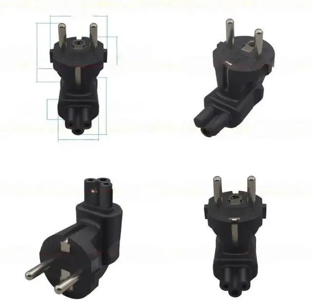 Main image of FOR EU4.8 Europe Male to IEC C5 Female Travel Power Adapter EU 4.8mm 2 Prong Receptacle to C5 Power Converter Connector