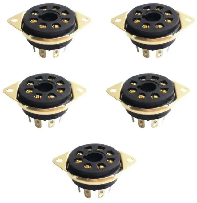 Main image of FOR 5pcs 8 Vacuum Tube Socket Octal for KT66 KT88 6SL7 6SN7 6V6 5AR4/GZ34 Socket ABS Long-Lasting Use