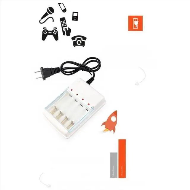 Main image of 4-Slot AA/AAA Retractable Charging Stand
