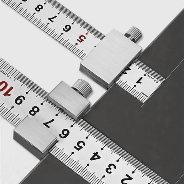 Main image of 150mm Woodworking Steel Ruler with Stop