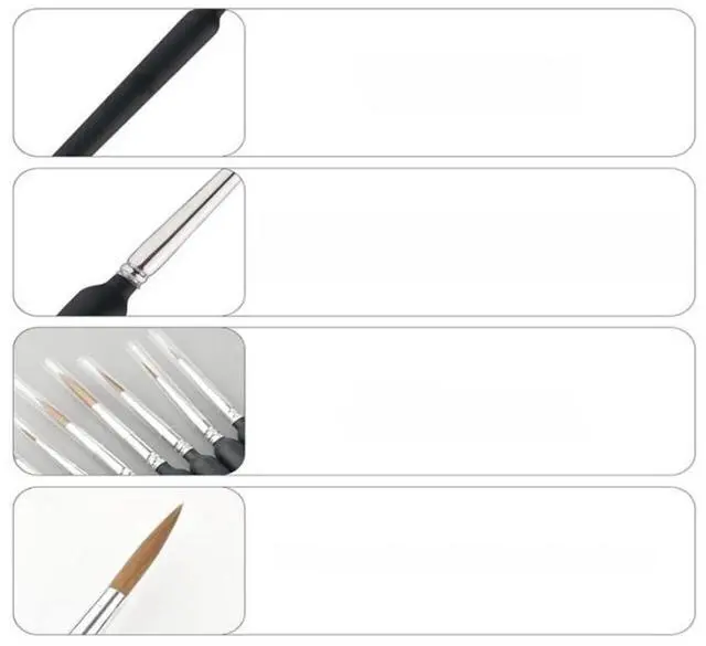 Main image of 9Pcs Fine Detail Miniature Paint Brushes