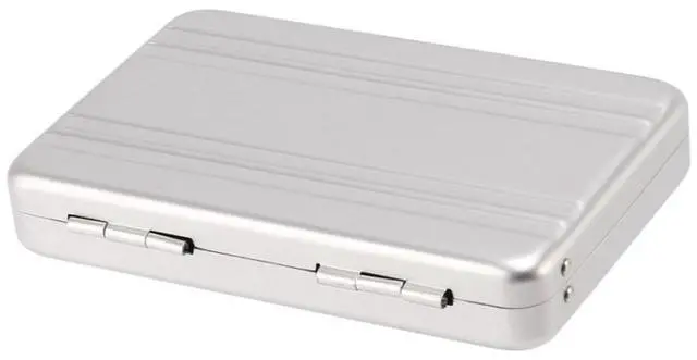 Main image of Mini Card Case for Business Cards Silver
