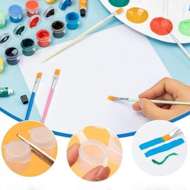 Main image of 150Pcs Paint Pots + 50Pcs Brushes