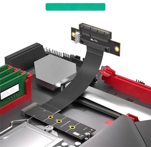 Main image of NVME to PCI-E 4.0 X4 Riser 90° Cable